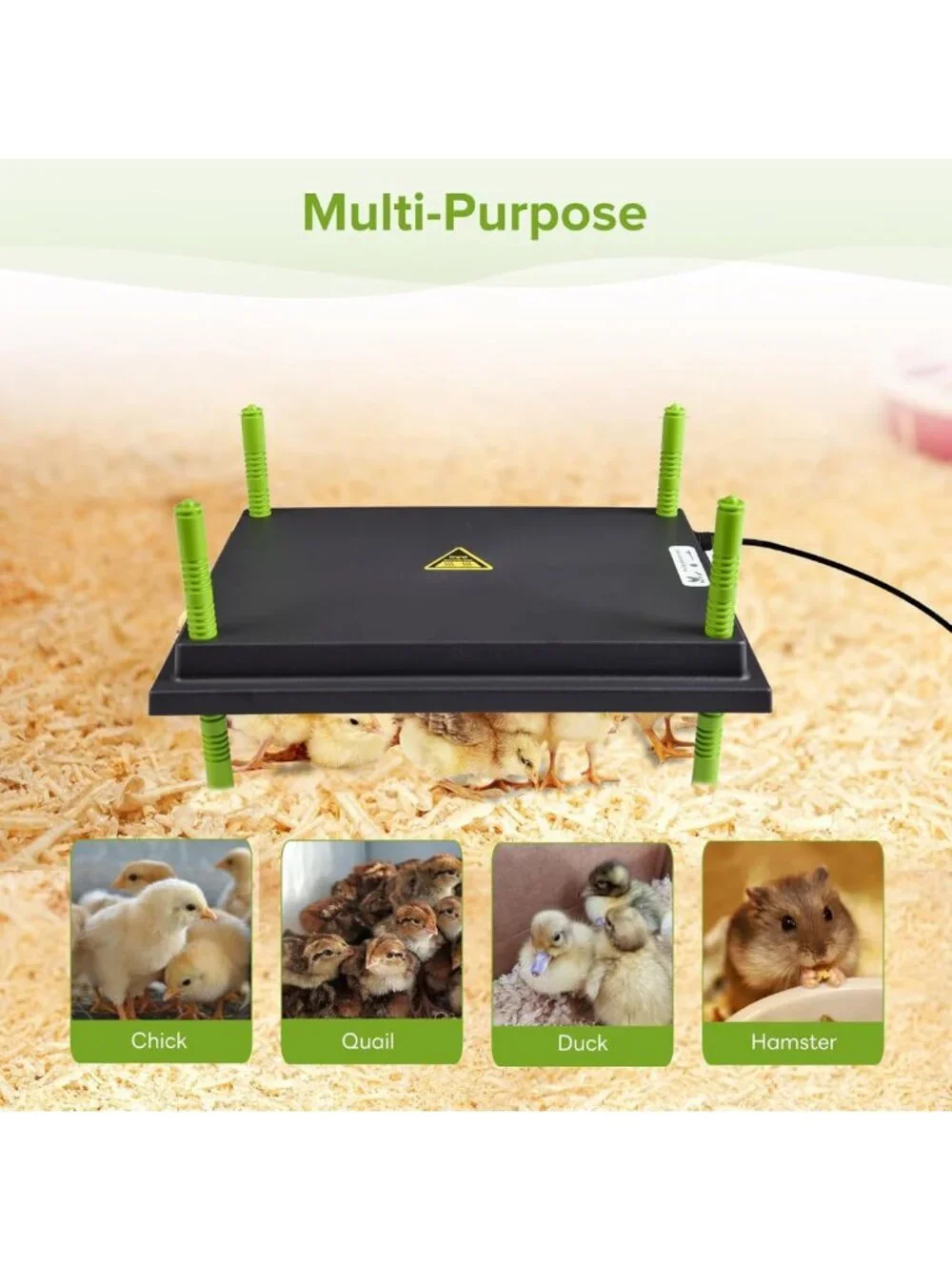 Chick Heating Plate 12x16” - Warm Up to 40 Chicks, Ideal for Brooding & Comfort